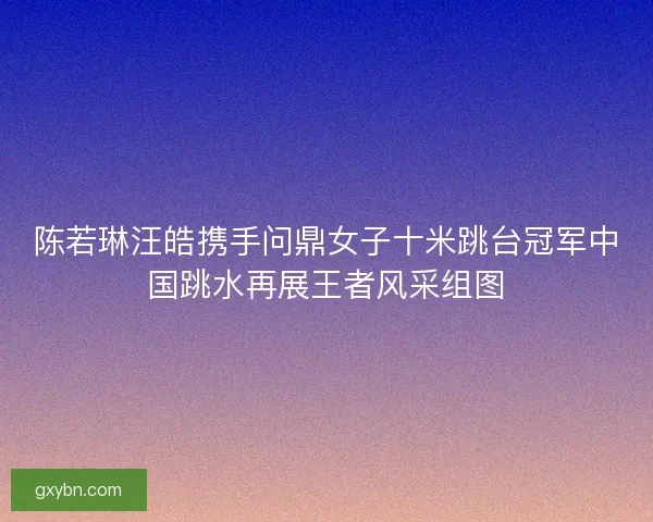 陈若琳汪皓携手问鼎女子十米跳台冠军中国跳水再展王者风采组图