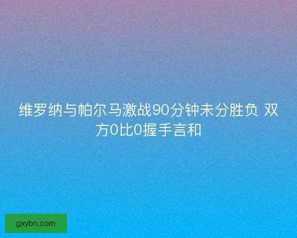 维罗纳与帕尔马激战90分钟未分胜负 双方0比0握手言和